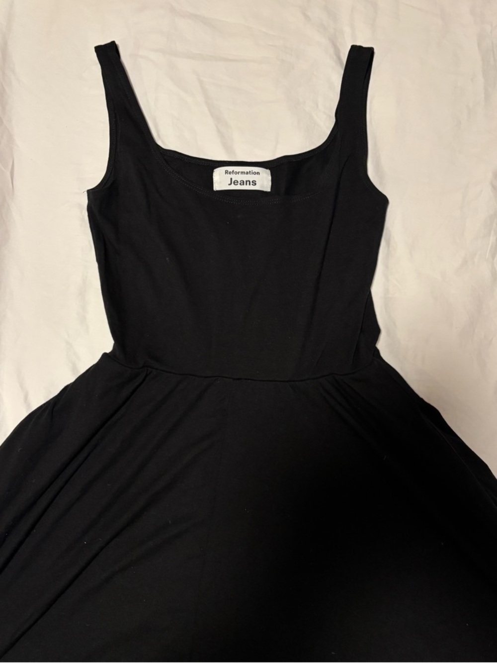 Reformation Black Tank Midi Dress